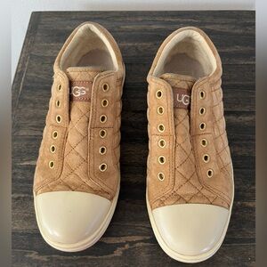 Ugg Brown Quilted Slip on Sneakers